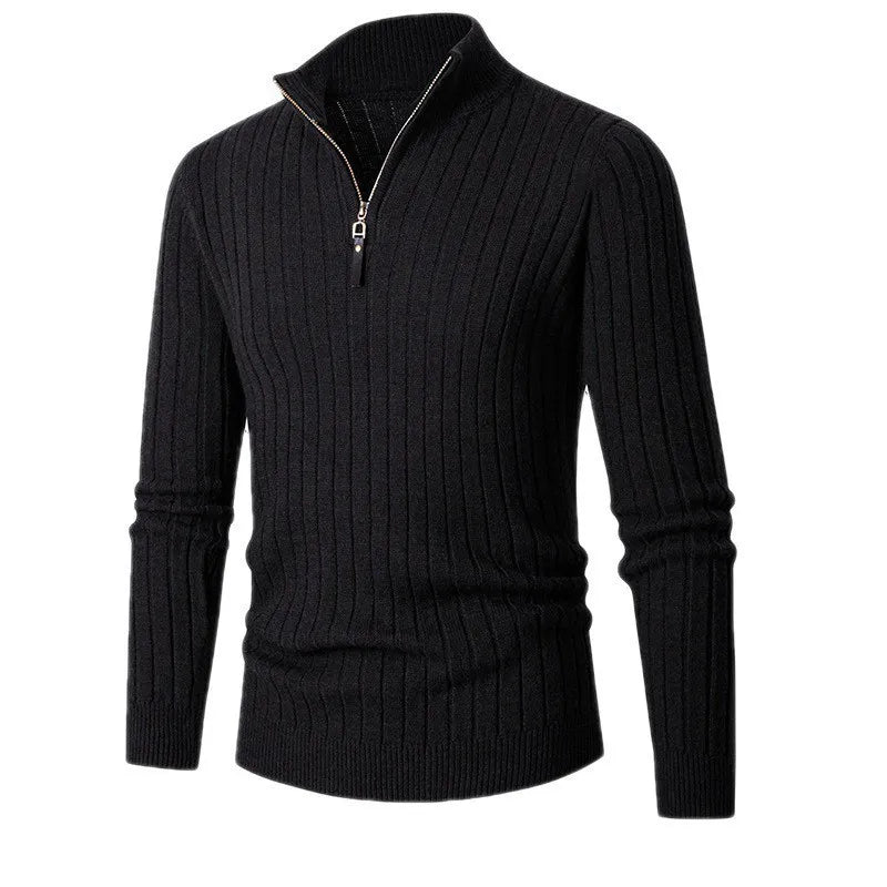 Erwan | Pull à col zippé quart pour homme - Image 8