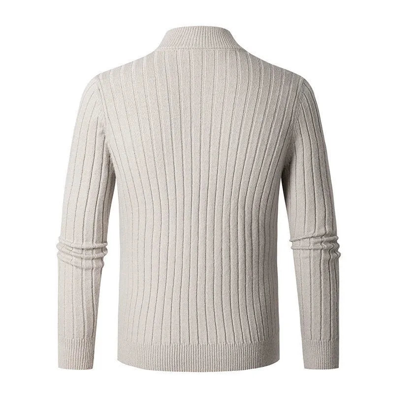 Erwan | Pull à col zippé quart pour homme - Image 3