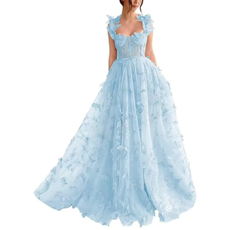 Myriam | Robe longue élégante en tulle à volants pour toutes les occasions - Image 12