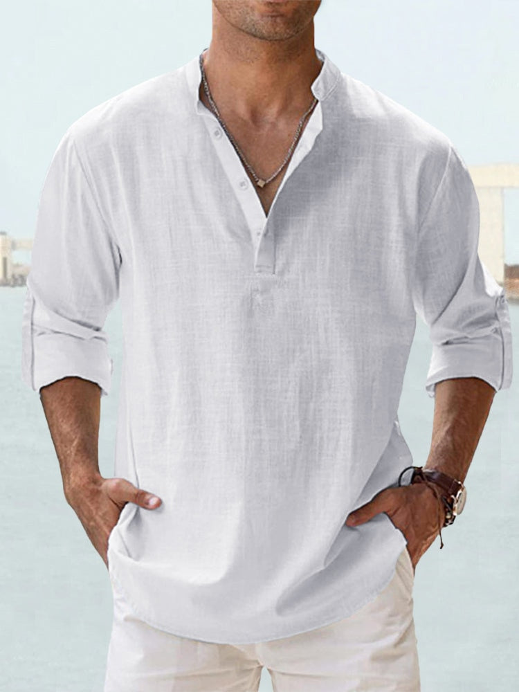 Zouhair | Chemise décontractée en lin pour hommes - Légère et respirante - Image 5