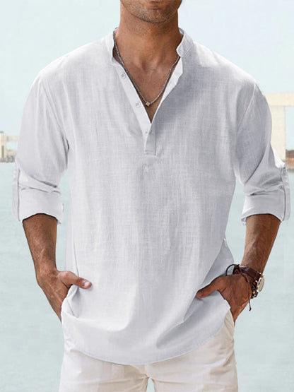Zouhair | Chemise décontractée en lin pour hommes - Légère et respirante - Image 5