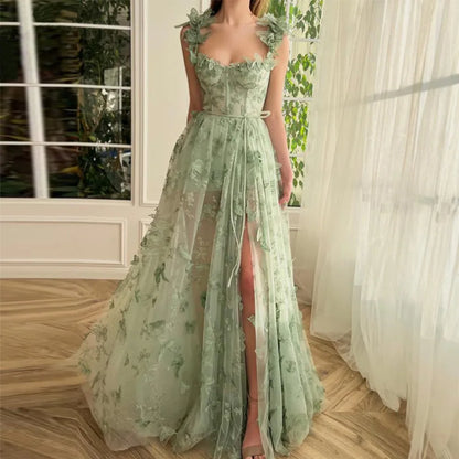 Myriam | Robe longue élégante en tulle à volants pour toutes les occasions - Image 10