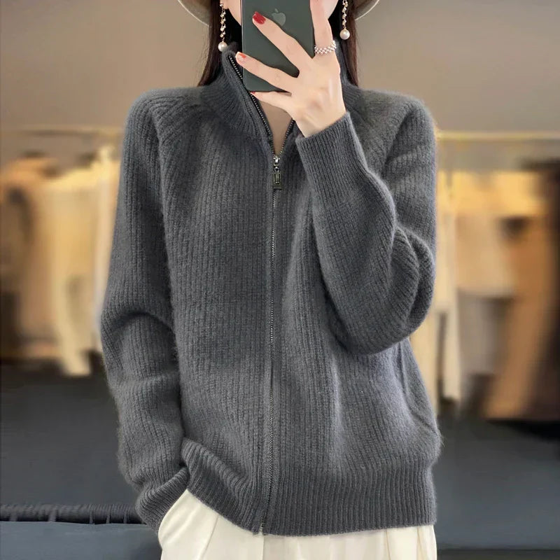 Wafa | Veste Pull Zippée Femme - Image 11