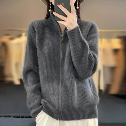 Wafa | Veste Pull Zippée Femme - Image 11