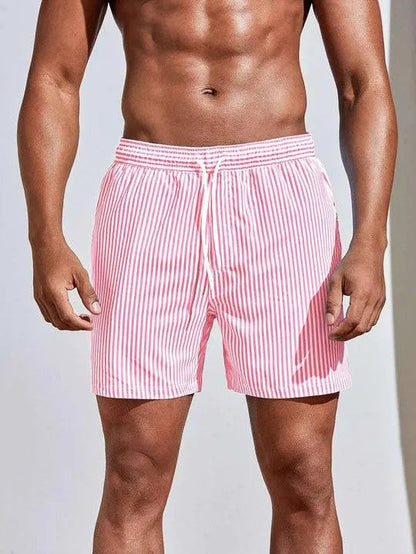 Couture-moda | Maillot de bain rayé à séchage rapide pour hommes - Image 3