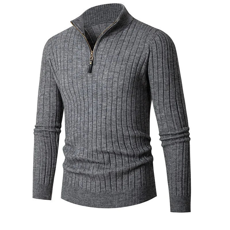 Erwan | Pull à col zippé quart pour homme - Image 7