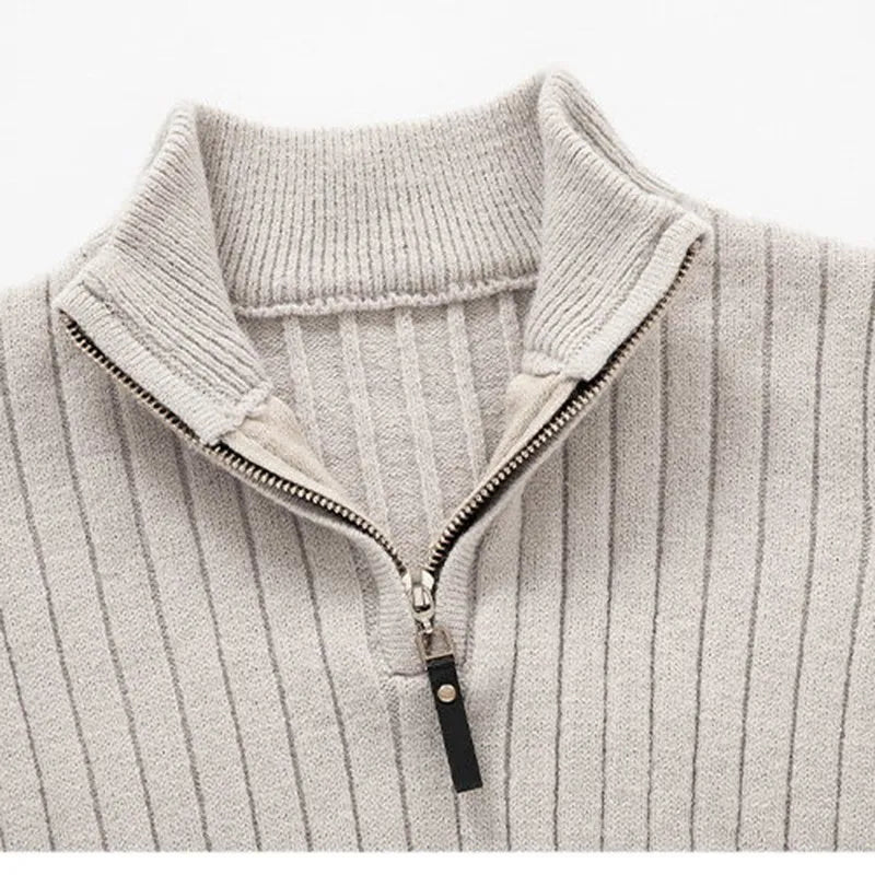 Erwan | Pull à col zippé quart pour homme - Image 2