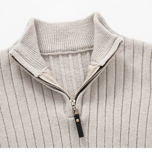 Erwan | Pull à col zippé quart pour homme - Image 2