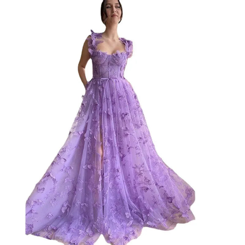 Myriam | Robe longue élégante en tulle à volants pour toutes les occasions - Image 5
