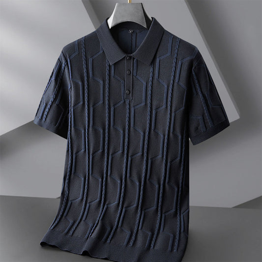 Marceau | Polo Jacquard à manches courtes pour hommes - Image 1