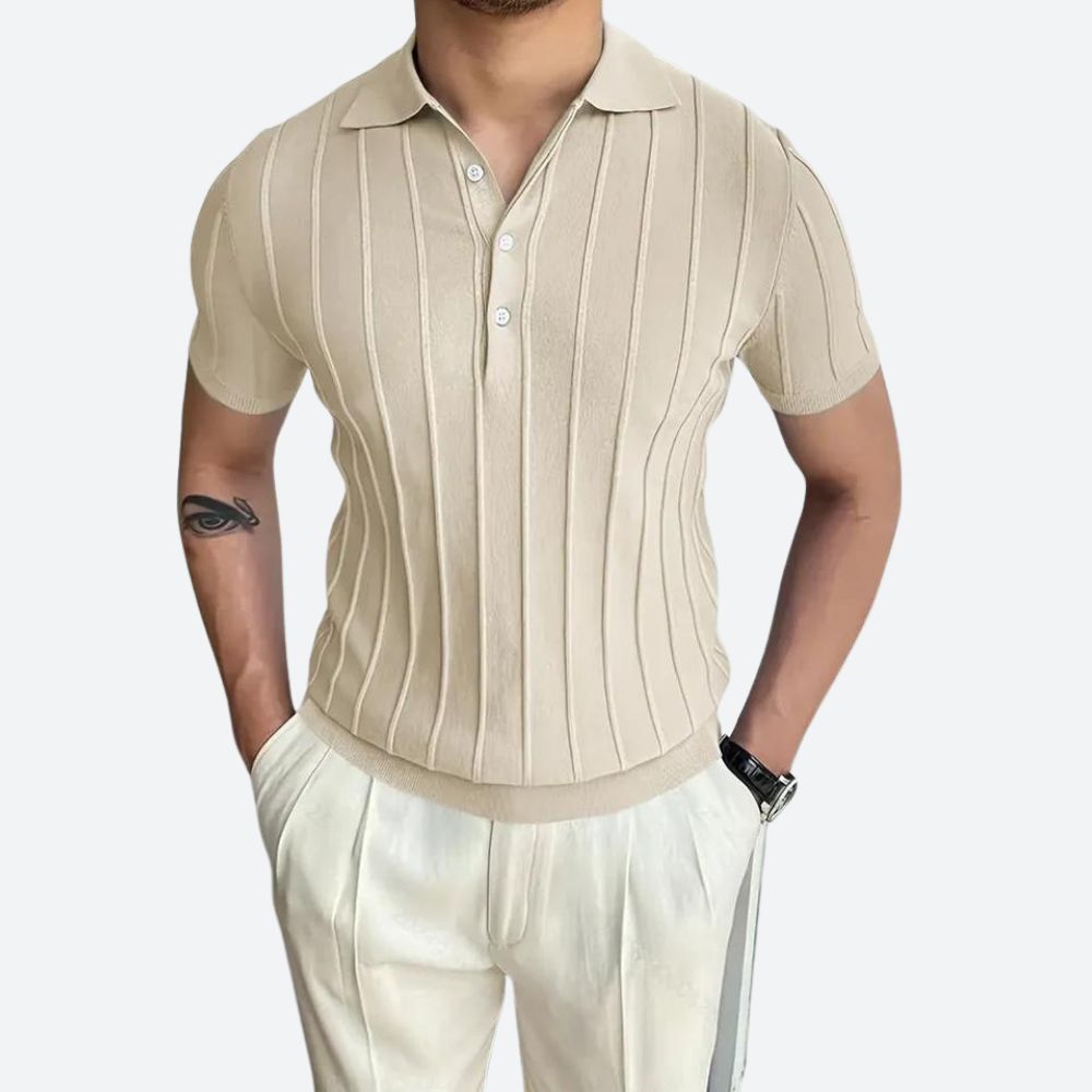 Thiébault | Polo à col en V pour hommes - Image 2
