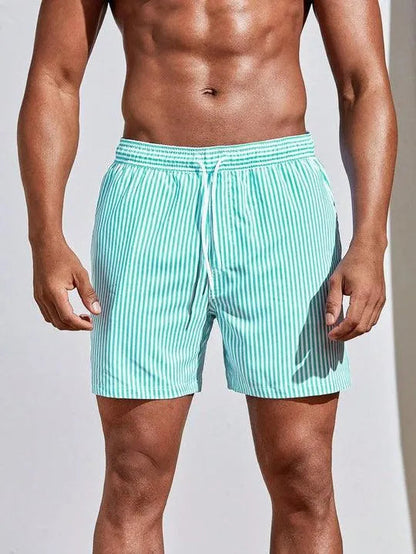 Couture-moda | Maillot de bain rayé à séchage rapide pour hommes - Image 4