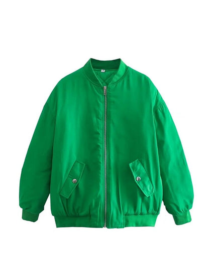 Clarisse | Veste Bomber Zippée Oversize Femme - Image 1