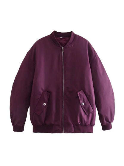 Clarisse | Veste Bomber Zippée Oversize Femme - Image 2