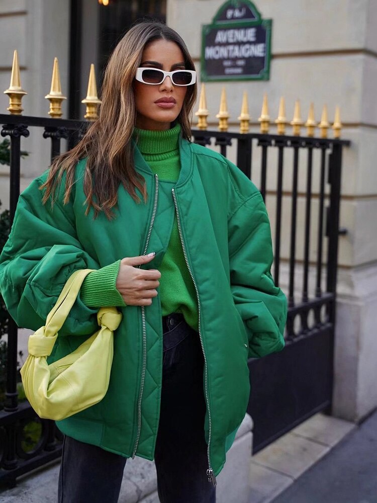 Clarisse | Veste Bomber Zippée Oversize Femme - Image 4
