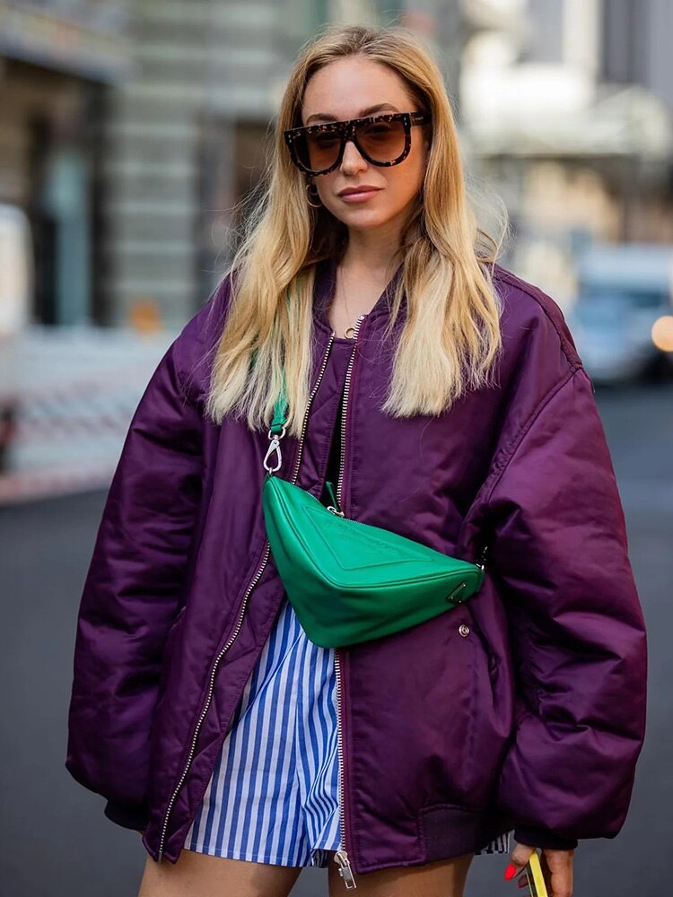 Clarisse | Veste Bomber Zippée Oversize Femme - Image 5