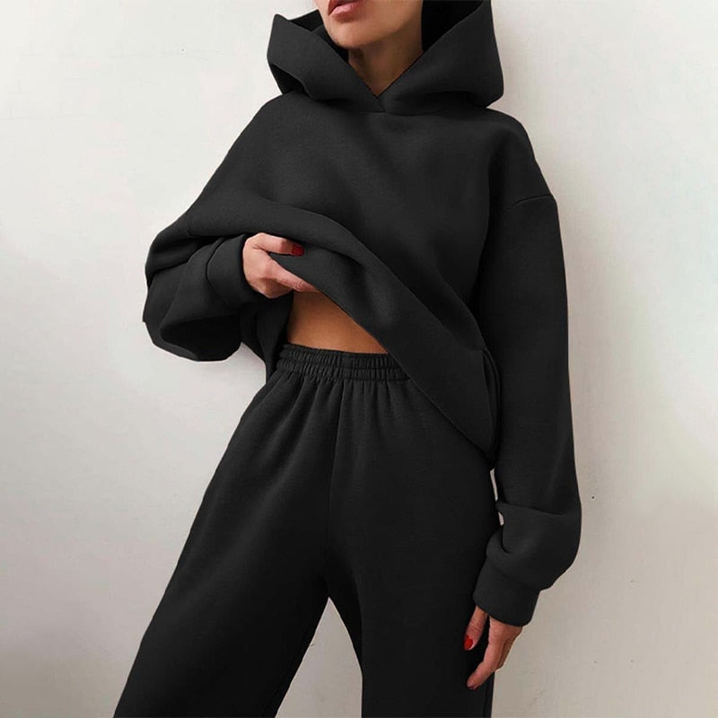 Mirella | Ensemble de survêtement pour femme avec sweat à capuche oversize - Image 2