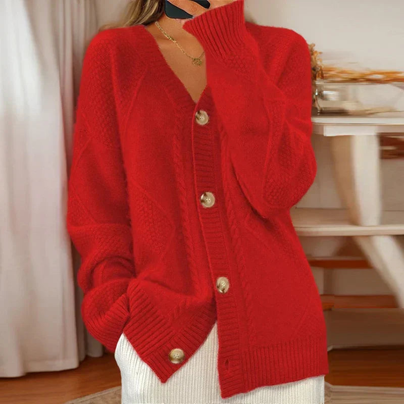 Gabrielle | Cardigan Femme Boutonné en Tricot Côtelé - Image 3