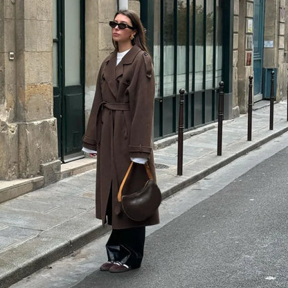 Safa | Manteau croisé ceinturé pour femme - Image 4