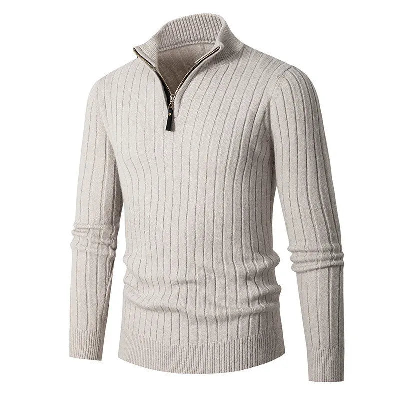 Erwan | Pull à col zippé quart pour homme - Image 6