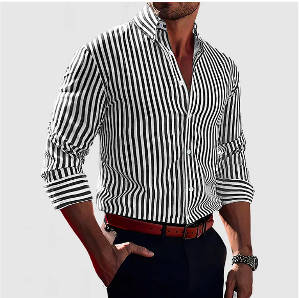 Rémy | Chemise en coton rayée pour un style intemporel - Image 2