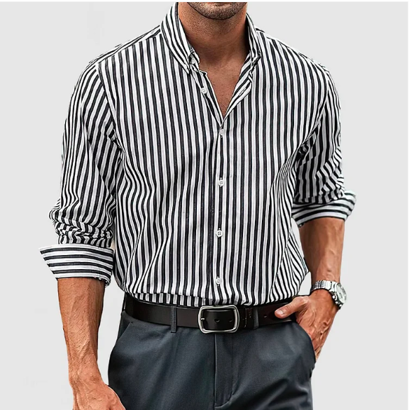 Rémy | Chemise en coton rayée pour un style intemporel - Image 4
