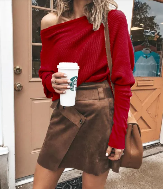 Agneline | Pull ample à épaules dénudées pour femme - Image 5