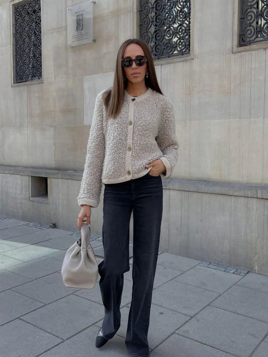 Jeanne | Cardigan Femme Coupe Décontractée Boutonnée - Image 2