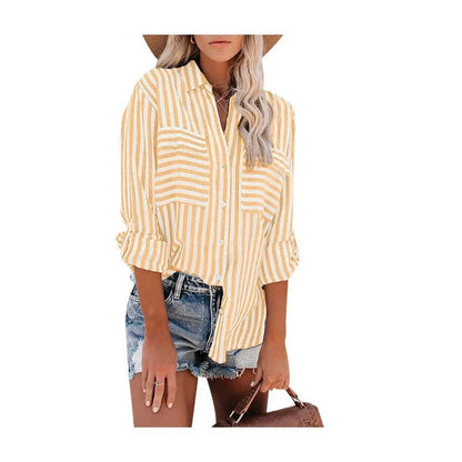 Claire | Chemisier oversize rayé stylé pour femmes - Image 10