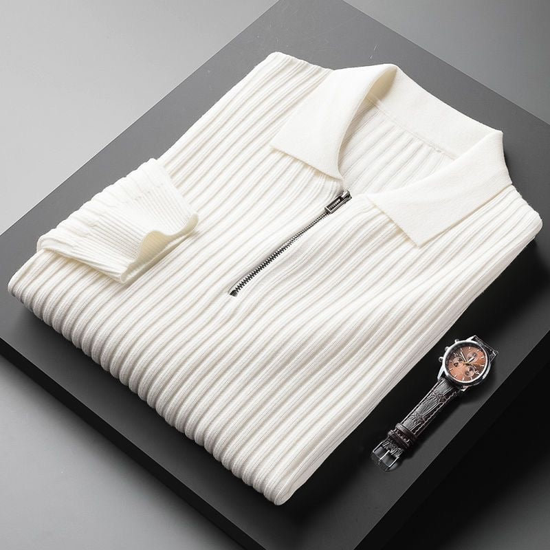 Amar | Pull zippé côtelé pour homme - Image 2