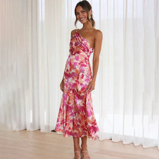 Pierrette | Robe Bloom asymétrique vibrante pour toutes les occasions - Image 2