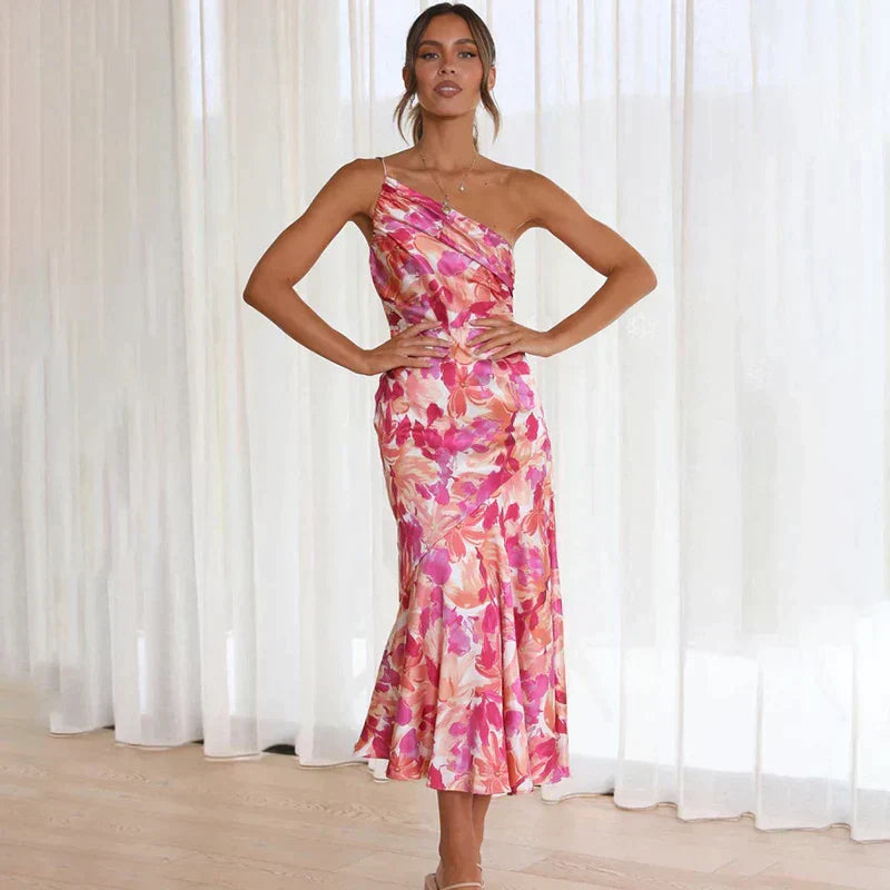 Pierrette | Robe Bloom asymétrique vibrante pour toutes les occasions - Image 4