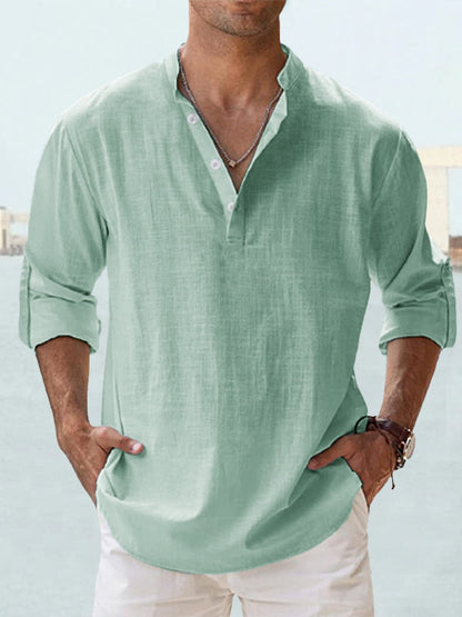 Zouhair | Chemise décontractée en lin pour hommes - Légère et respirante - Image 10