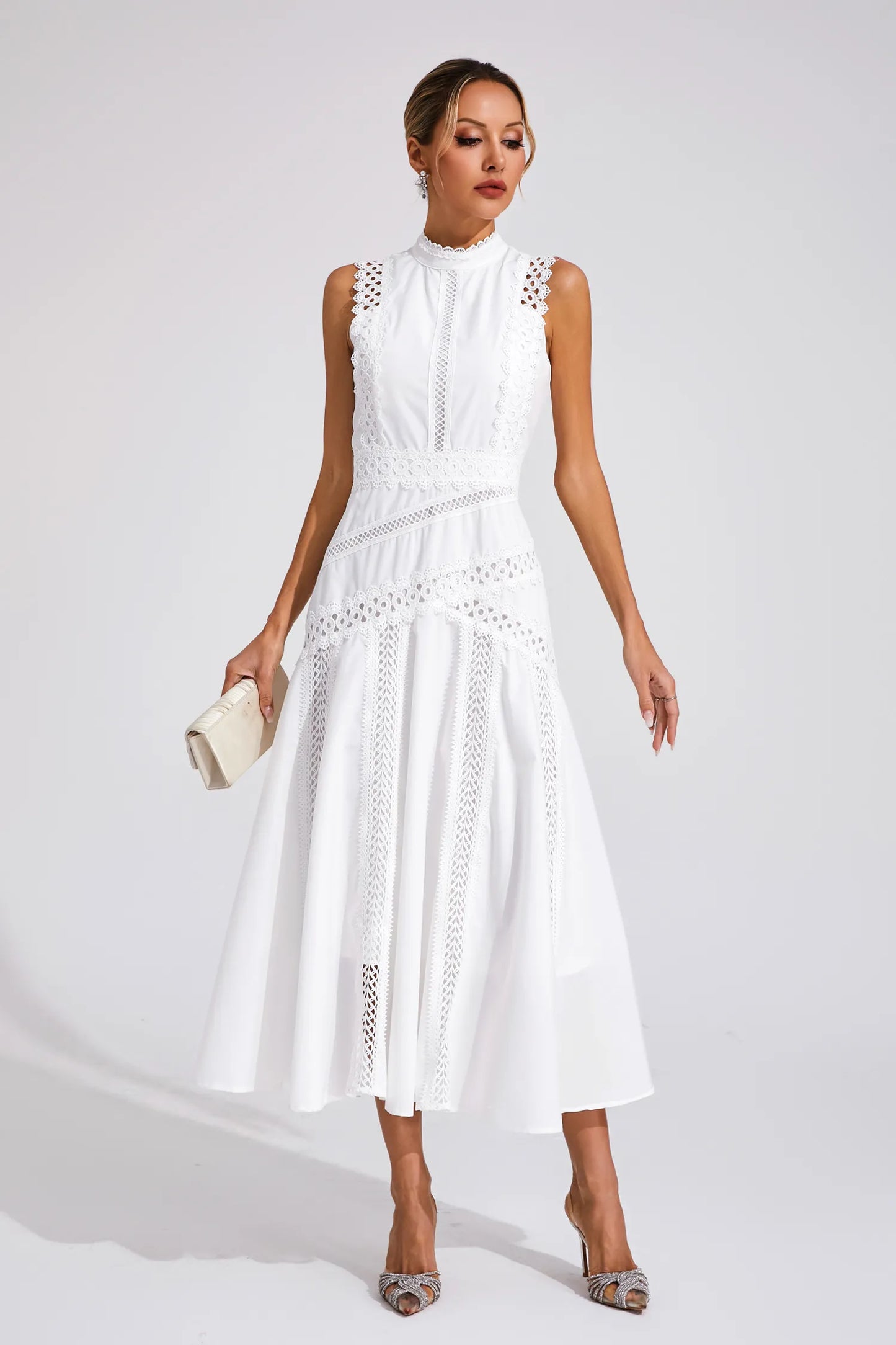 Lysa | Robe midi élégante en dentelle pour les occasions spéciales - Image 11