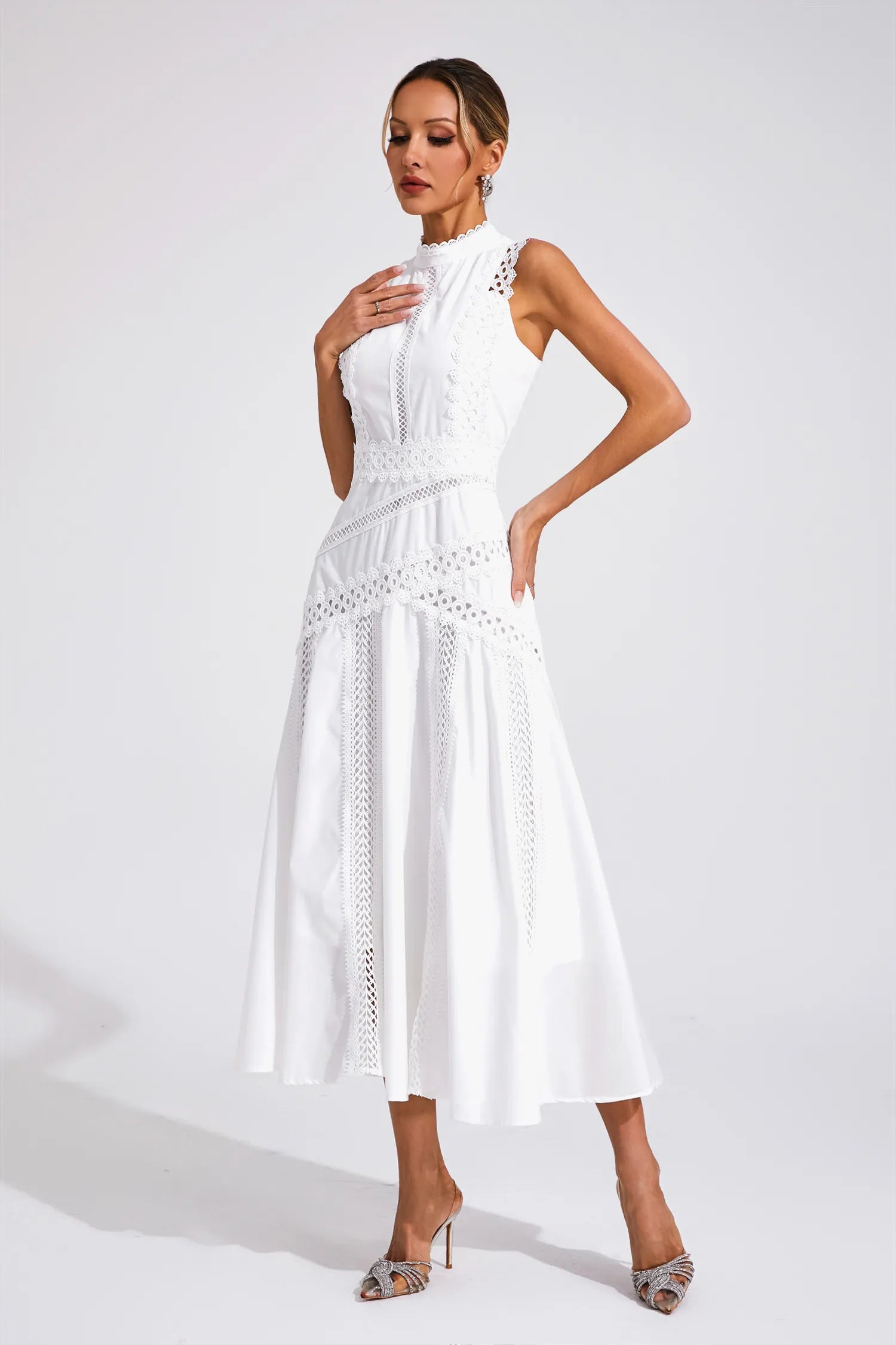 Lysa | Robe midi élégante en dentelle pour les occasions spéciales - Image 15