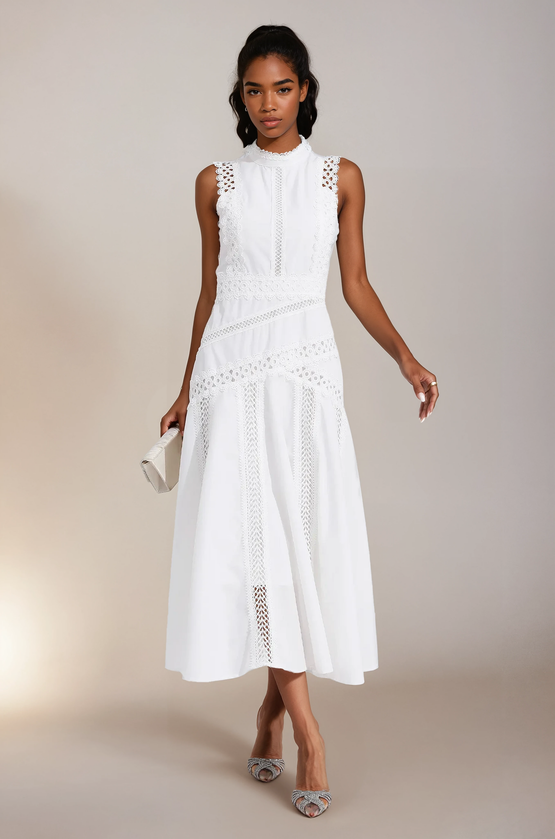 Lysa | Robe midi élégante en dentelle pour les occasions spéciales - Image 17