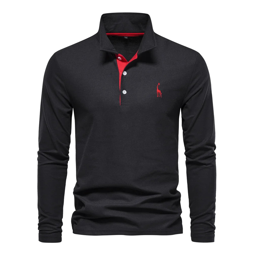Loucas | Polo à Manches Longues Boutonné pour Homme - Image 7