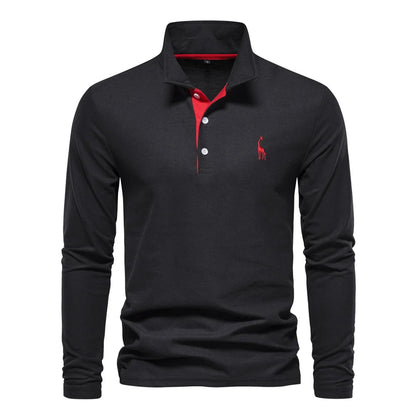 Loucas | Polo à Manches Longues Boutonné pour Homme - Image 7