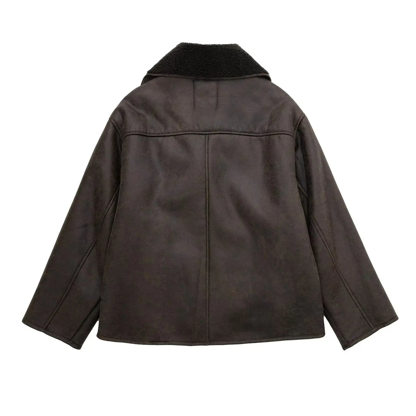 Yasmine | Veste croisée doublée en sherpa pour femme - Image 3