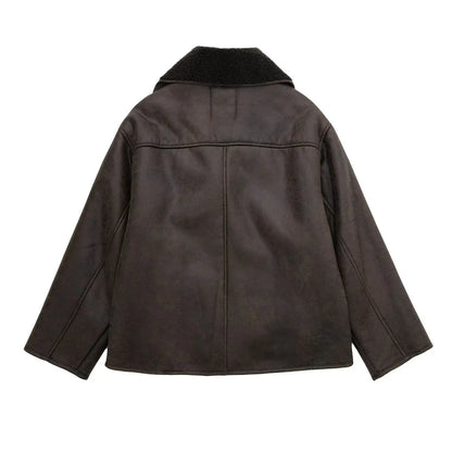 Yasmine | Veste croisée doublée en sherpa pour femme - Image 3