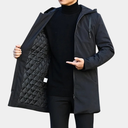 Yves | Manteau Homme à Capuche Zippé - Image 1