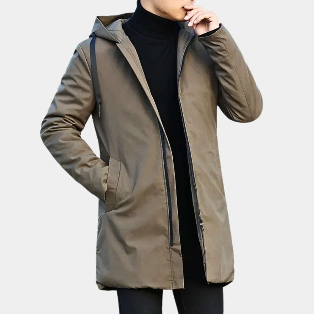 Yves | Manteau Homme à Capuche Zippé - Image 4