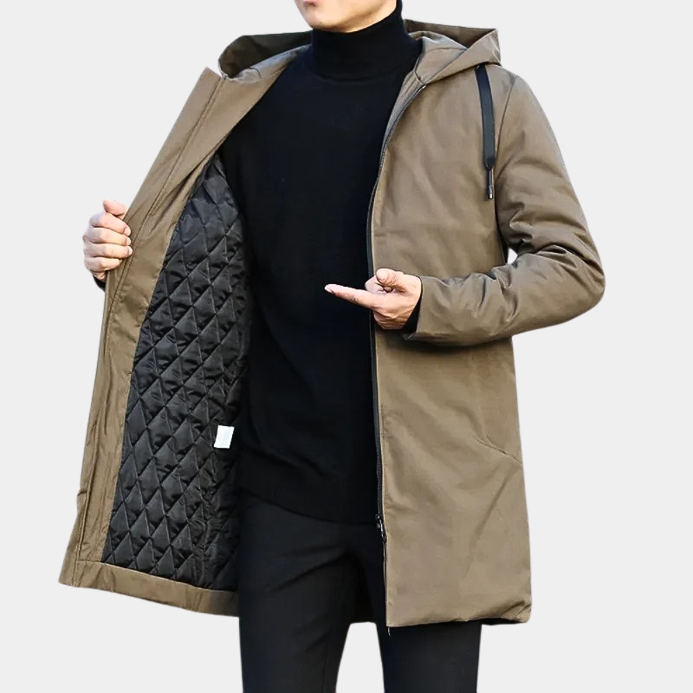 Yves | Manteau Homme à Capuche Zippé - Image 3