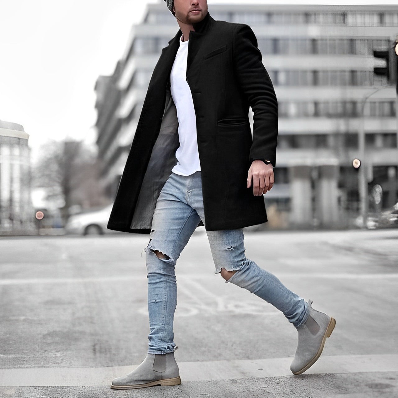 Lassana | Manteau Homme Coupe Slim - Image 2
