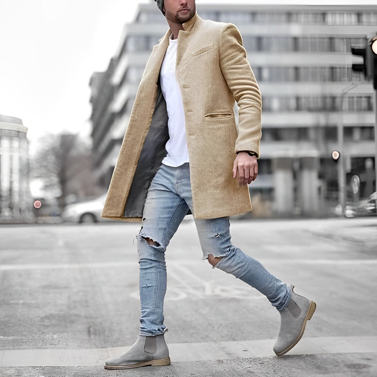 Lassana | Manteau Homme Coupe Slim - Image 3