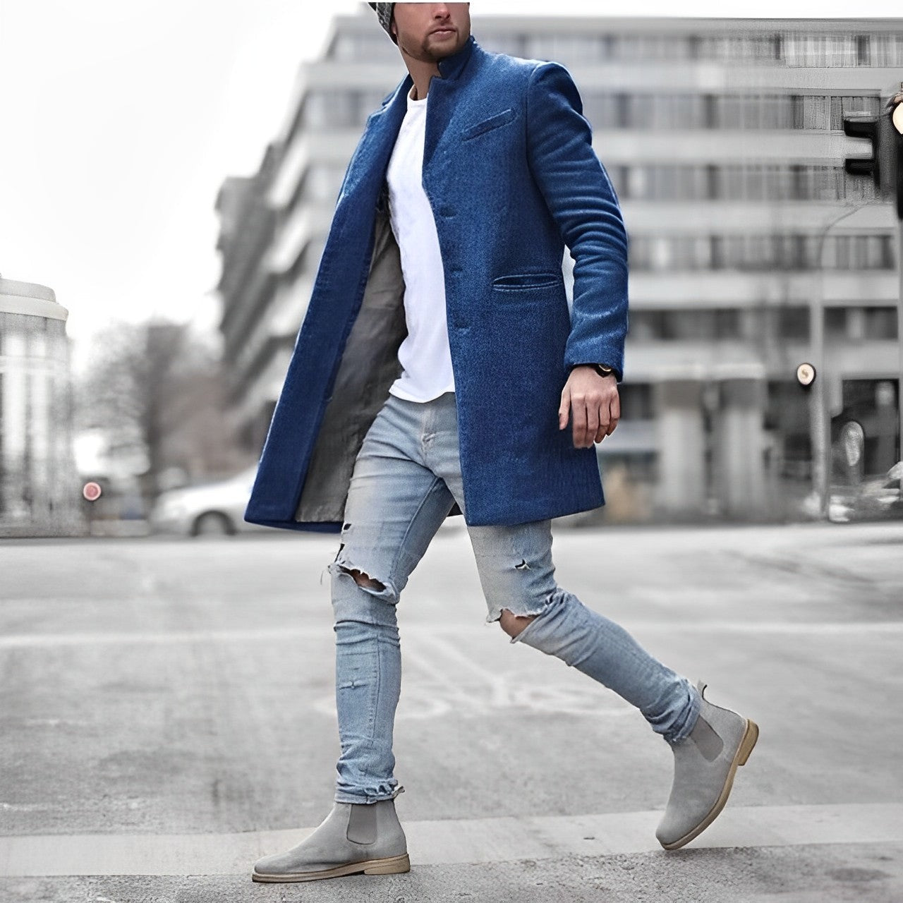 Lassana | Manteau Homme Coupe Slim - Image 4