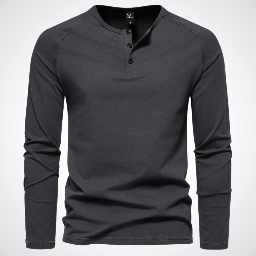 Titouan | Chemise Henley Décontractée à Manches Longues pour Homme - Image 3