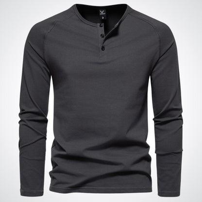 Titouan | Chemise Henley Décontractée à Manches Longues pour Homme - Image 3