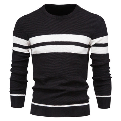 Cyril | Pull rayé à col rond pour homme - Image 6
