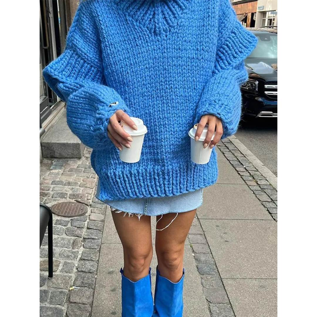 Ellie | Pull ample en grosse maille pour femme - Image 3